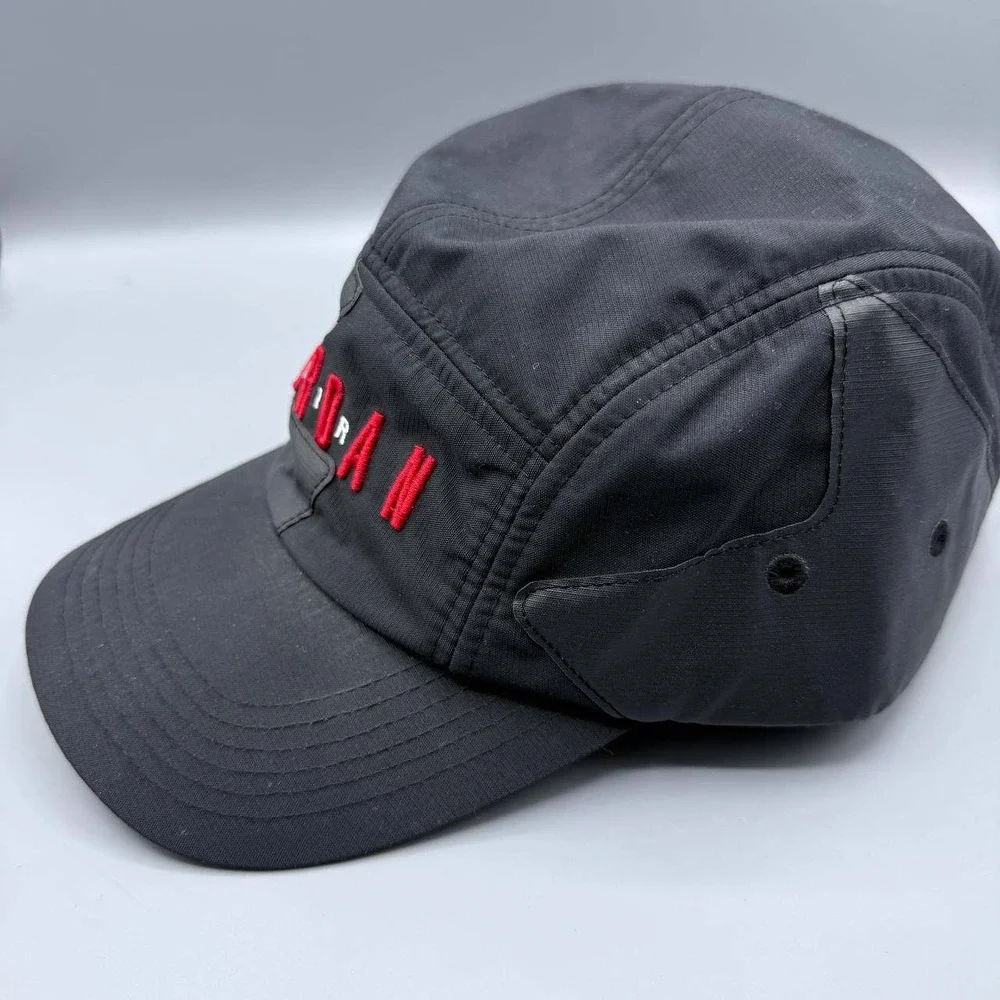 Air Jordan 5‎ Panel Hat Men Black Embroidered Jumpman Strap Back Cap